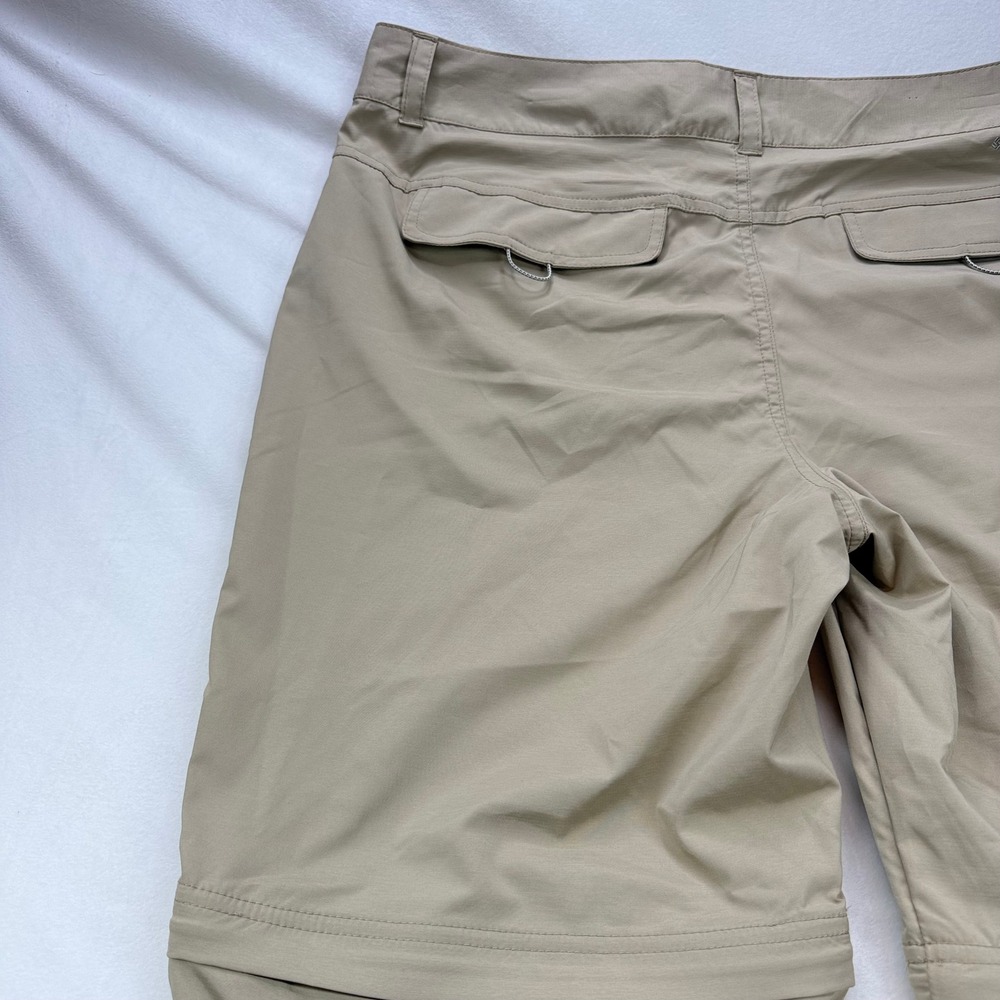 Columbia Convertible Hiking Pants Womens 16 Short Tan Khaki Zip Off Cargo XK0783 - Picture 5 of 16